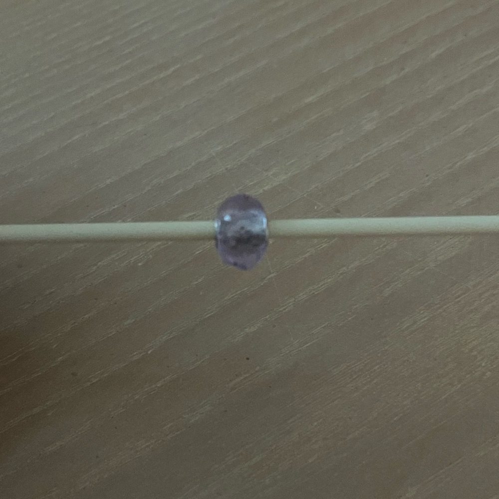 Trollbeads Retired Lavender Prism bead. TGLBE-10219.